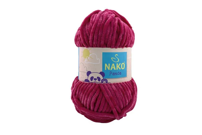 Пряжа Nako panda 100гр/120м, фуксія, 3125