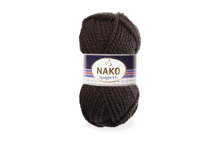 Пряжа Spaghetti 100гр/60м NAKO, коричневий, 4987