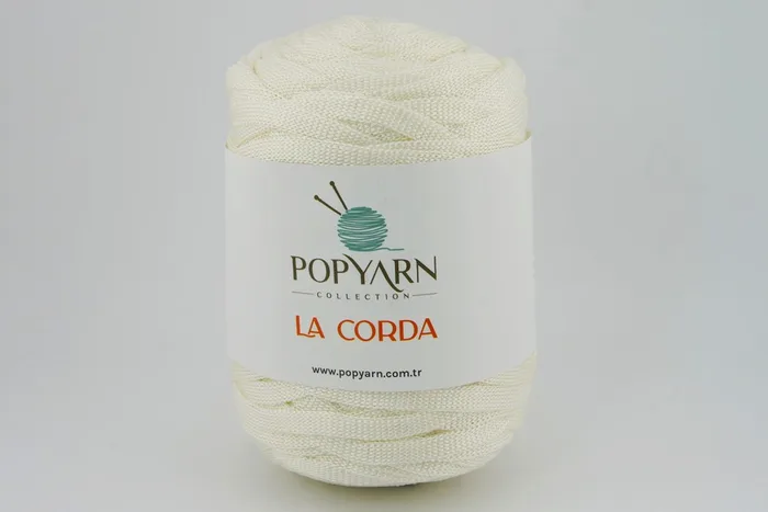 Пряжа La Corda 250гр/100м POPYARN, молочний, 1300