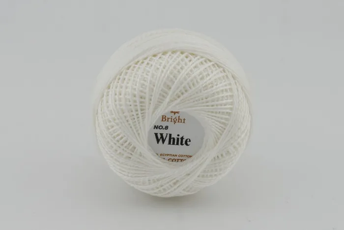 Нитки Ірис 10гр/80м Bright, білий, white