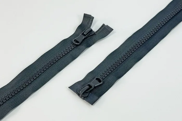 Блискавка трактор T10, 2 замки, 90 см MH, блакитний сірий