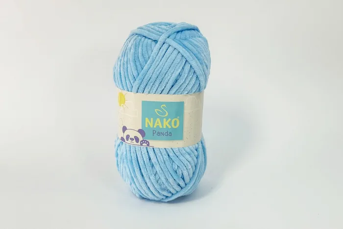 Пряжа Nako panda 100гр/120м, блакитний, 3123