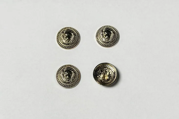 Гудзик металевий 18 мм Mertbutton, золото, UTS-48-28-gold