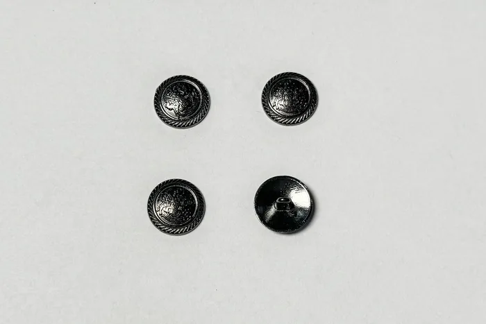 Гудзик металевий 15 мм Mertbutton, нікель чорний, UTS-54-24-b.nik