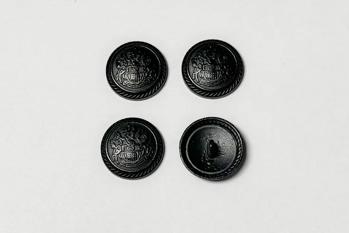 Гудзик металевий 23 мм Mertbutton, чорний, UTS-54-36-black
