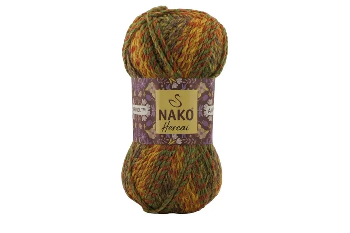 Пряжа Hercai 100гр/156м NAKO, секційного фарбування, 7252