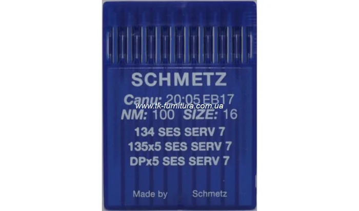 Голки №100 SCHMETZ універсальні, сферичне тонке вістря, DPx5 SES