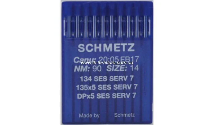 Голки №90 SCHMETZ універсальні, сферичне тонке вістря, DPx5 SES