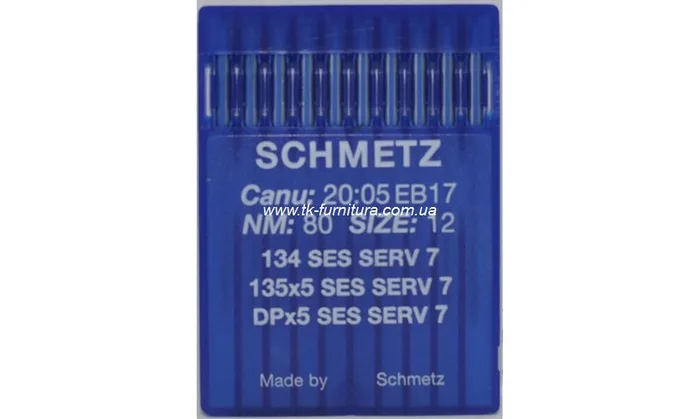 Голки №80 SCHMETZ універсальні, сферичне тонке вістря, DPx5 SES