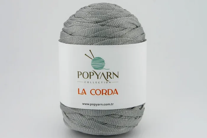 Пряжа La Corda 250гр/100м POPYARN, сірий, 1130