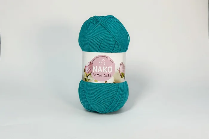 Пряжа Cotton Lux 100гр/330м NAKO, бірюзовий, 97581
