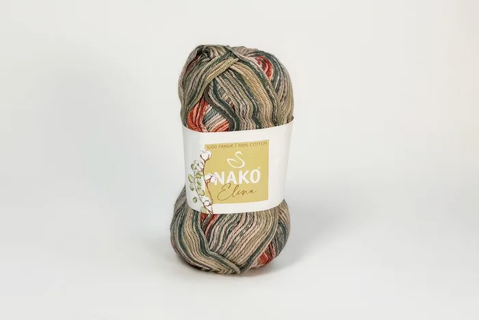 Пряжа Elina 100гр/165м NAKO, секційного фарбування, 32786