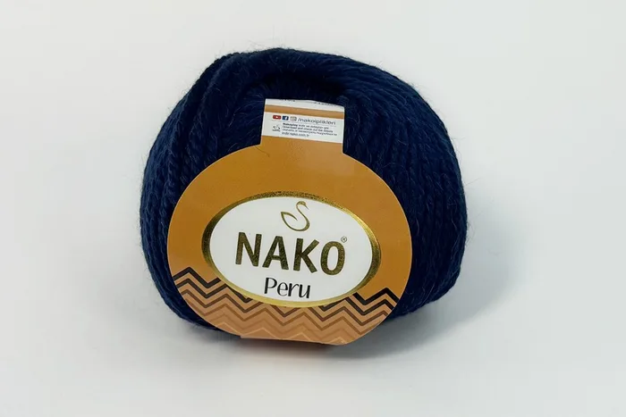 Пряжа Peru 100гр/130м NAKO, синій, 6194