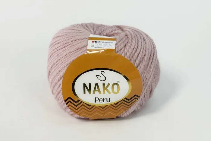 Пряжа Peru 100гр/130м NAKO, пудровий, 10639