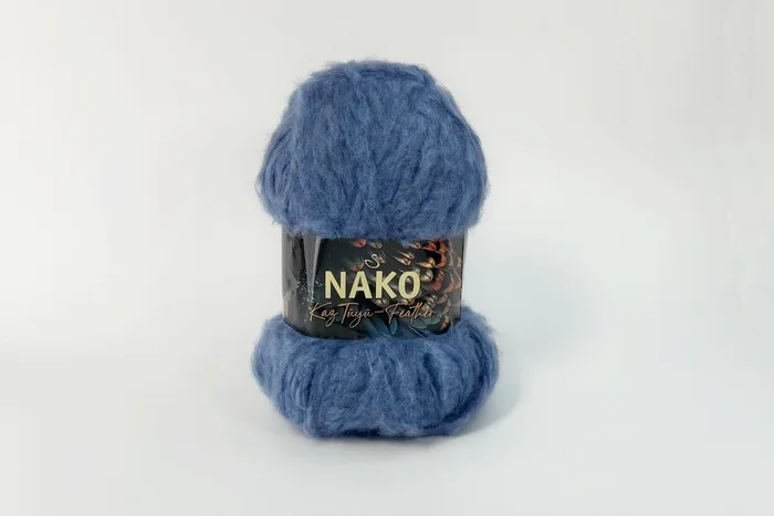 Пряжа KazTuyu Feather 100гр/200м NAKO, волошковий, 11