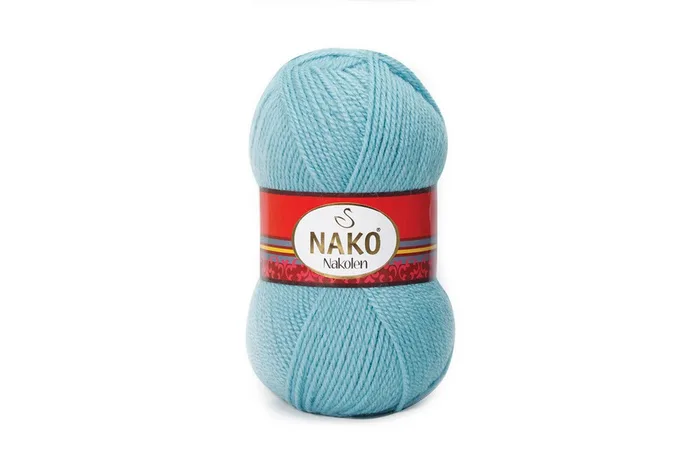 Пряжа 100гр/210м Nakolen, блакитний, 10036