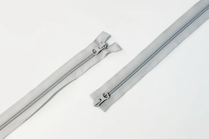Блискавка YKK, T5, 2 замки, 75 см, сірий світлий