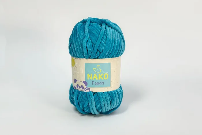 Пряжа Nako panda 100гр/120м, блакитний, 3124