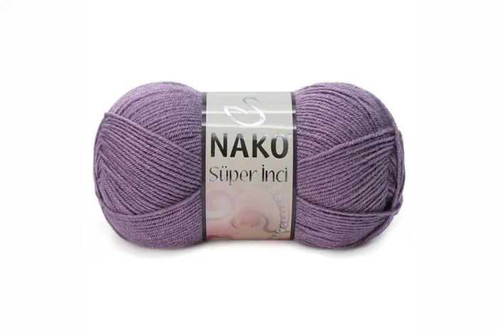 Пряжа Super inci 100гр/260м NAKO, бузковий, 6684