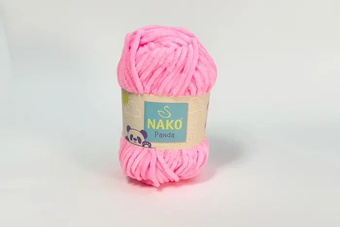 Пряжа Nako panda 100гр/120м, рожевий, 3107