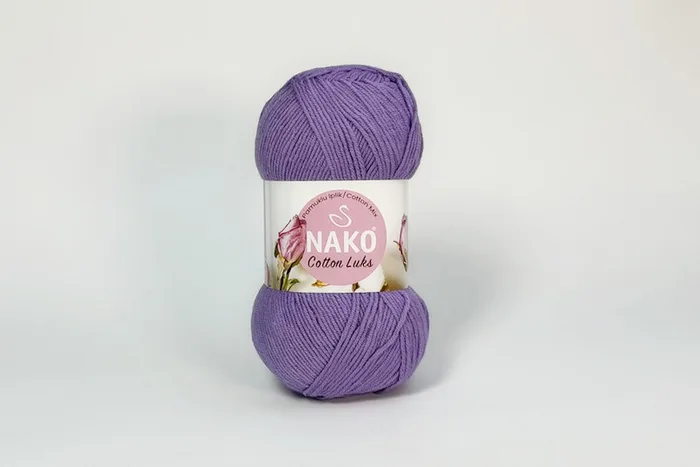 Пряжа Cotton Lux 100гр/330м NAKO, бузковий, 97558