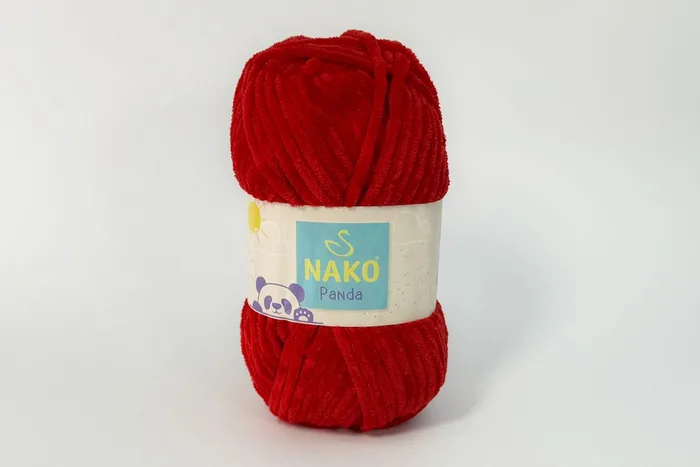 Пряжа Nako panda 100гр/120м, червоний, 3108