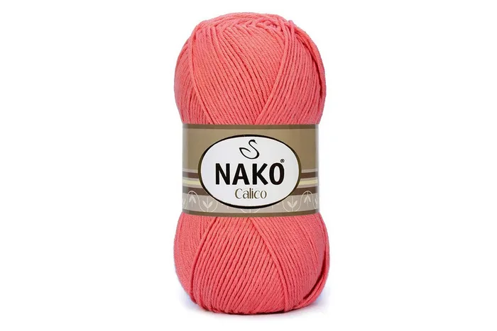 Пряжа Calico 100гр/245м NAKO, кораловий, 11037