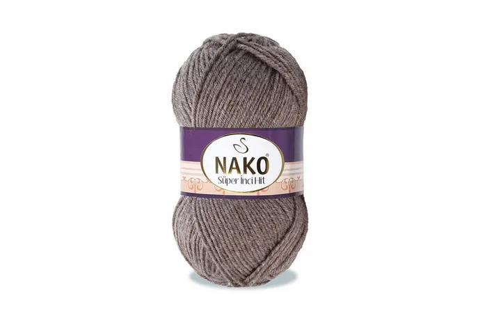 Пряжа Super inci hit 100гр/180м NAKO, какао, 1367
