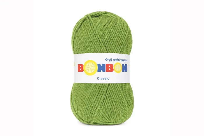 Пряжа Bonbon classic 100гр/200м NAKO, зелений, 98204