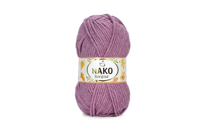 Пряжа Naco bonjour 100гр/110м NAKO, бузковий, 23693