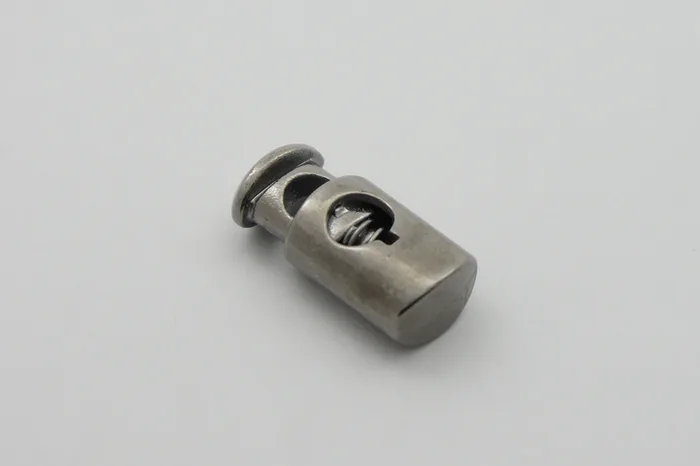 Фіксатор для шнура металевий, 12 x 25 мм Mertbutton, нікель чорний, MTL 131-b.nik