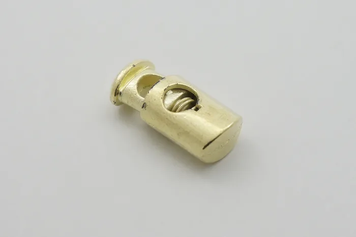 Фіксатор для шнура металевий, 12 x 25 мм Mertbutton, золото, MTL 131-gold