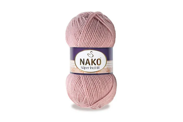 Пряжа Super inci hit 100гр/180м NAKO, пудровий, 10275