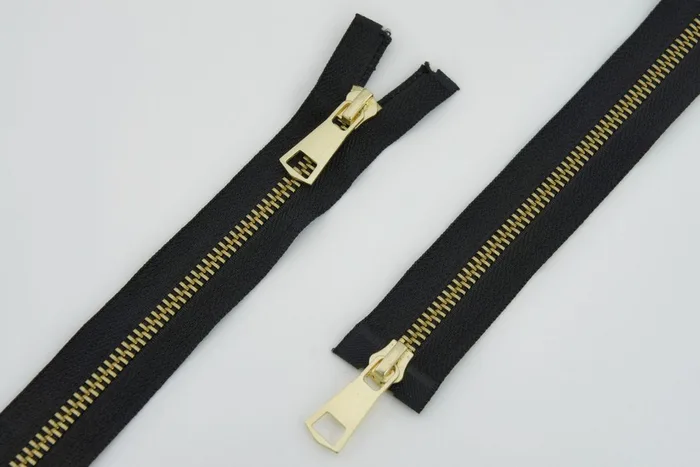 Блискавка T5, 2 замки, gold. 100 см MH, чорний