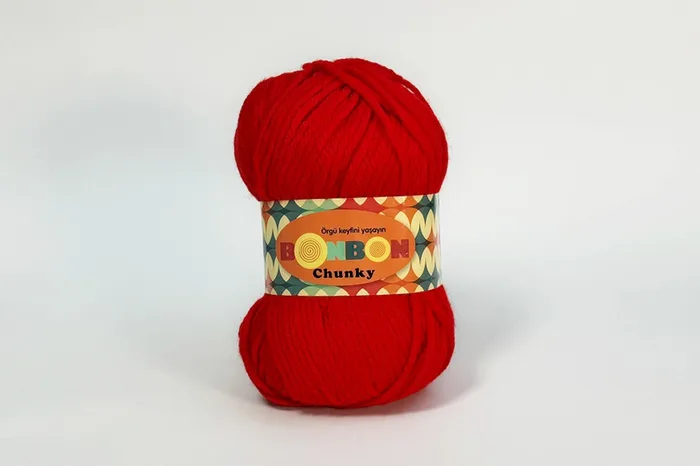 Пряжа Bonbon chunky 100гр/135м NAKO, червоний, 98211