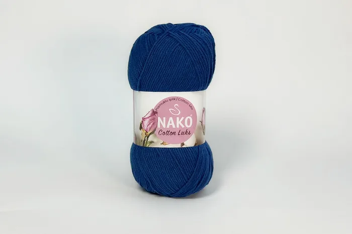 Пряжа Cotton Lux 100гр/330м NAKO, синій, 97562