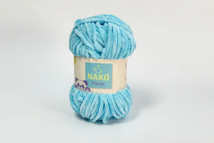 Пряжа Nako panda 100гр/120м, блакитний, 3117