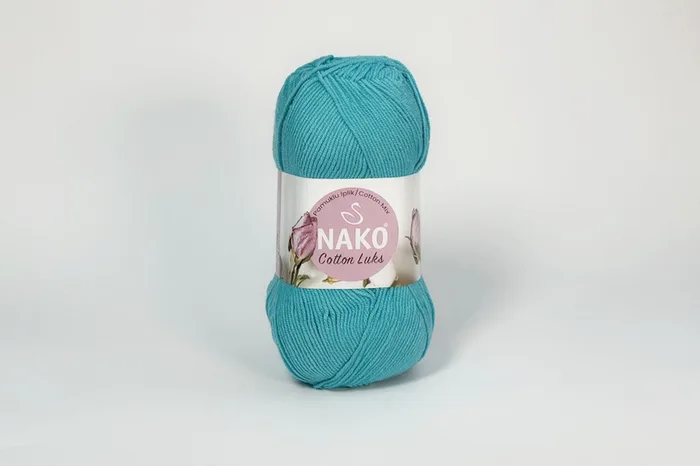 Пряжа Cotton Lux 100гр/330м NAKO, бірюзовий, 97577