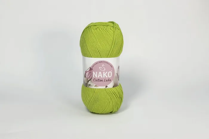 Пряжа Cotton Lux 100гр/330м NAKO, салатовий, 97567
