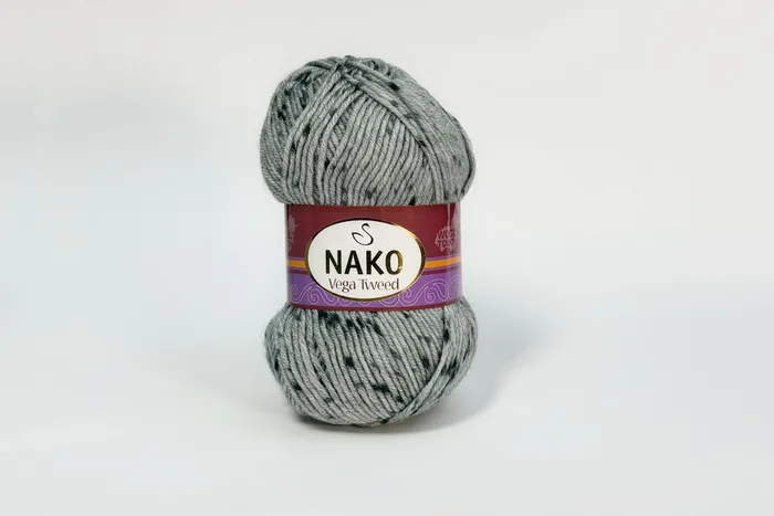 Пряжа Vega Tweed 100гр/195м NAKO, сірий, 35047