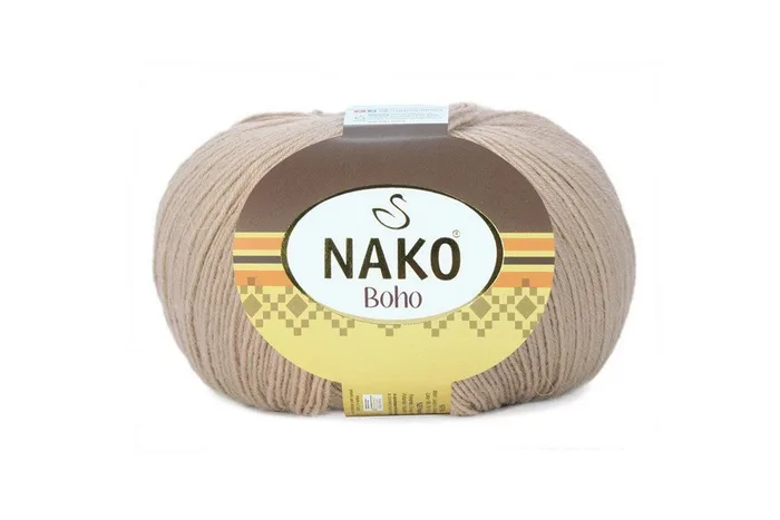 Пряжа Boho 100гр/400м NAKO, бежевий, 4459