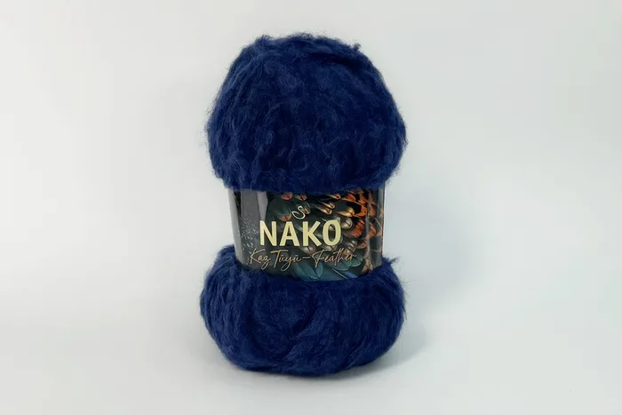 Пряжа KazTuyu Feather 100гр/200м NAKO, синій