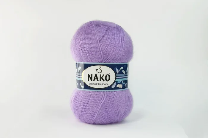 Пряжа Mohair Delikate 100гр/500м NAKO, бузковий, 6135