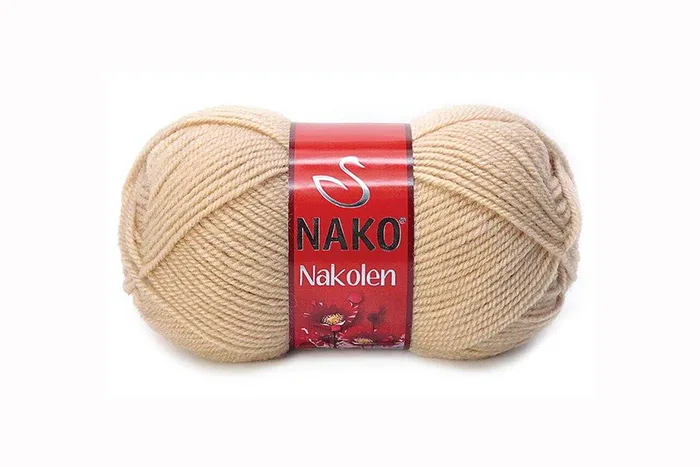Пряжа 100гр/210м Nakolen, бежевий, 219