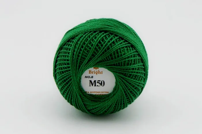 Нитки Ірис 10гр/80м Bright, зелений, M50