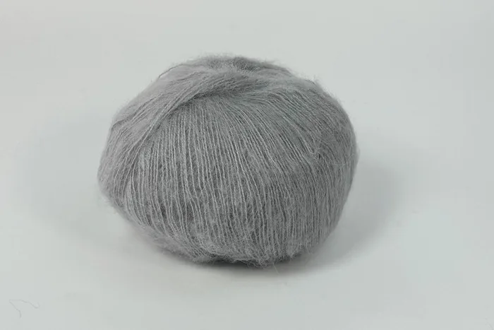 Пряжа Mohair 25гр/200м, сірий, 27