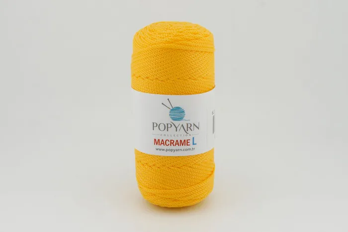 Пряжа Macrame L 100гр/90м POPYARN, жовтий, 418