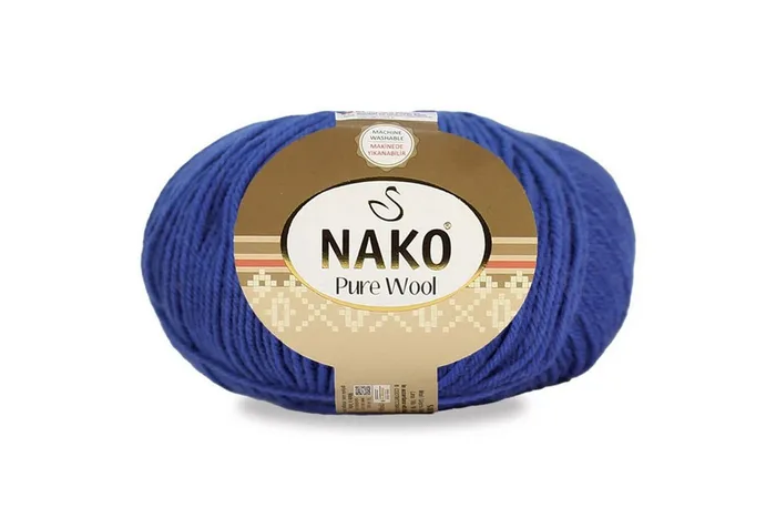 Пряжа 100гр/220м Pure wool, електрик, 5522