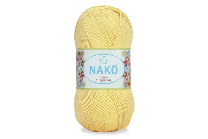 Пряжа Solare amigurumi 100гр/270м NAKO, жовтий, 4492