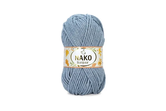 Пряжа Naco bonjour 100гр/110м NAKO, блакитний, 23687